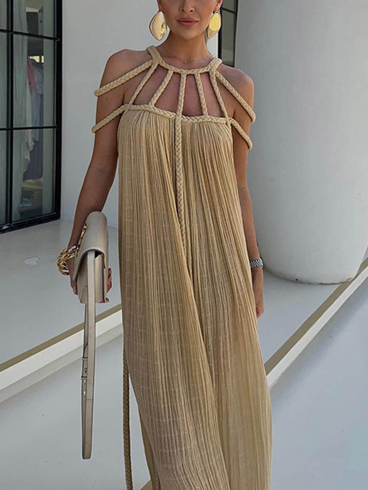 Ruth | Leichtes, drapiertes Maxikleid