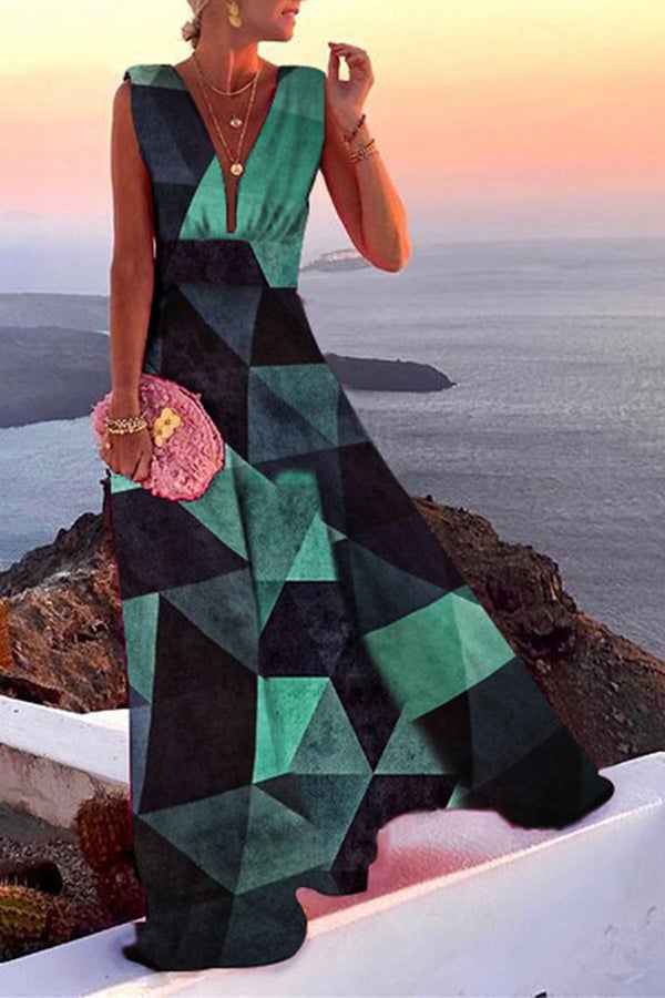 Elise | Maxi-Party-Kleid mit V-Ausschnitt
