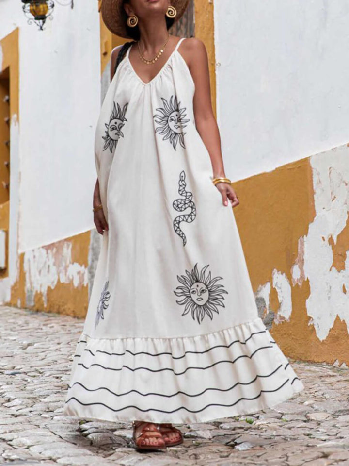 Rachel | Lockeres Maxikleid mit V-Ausschnitt