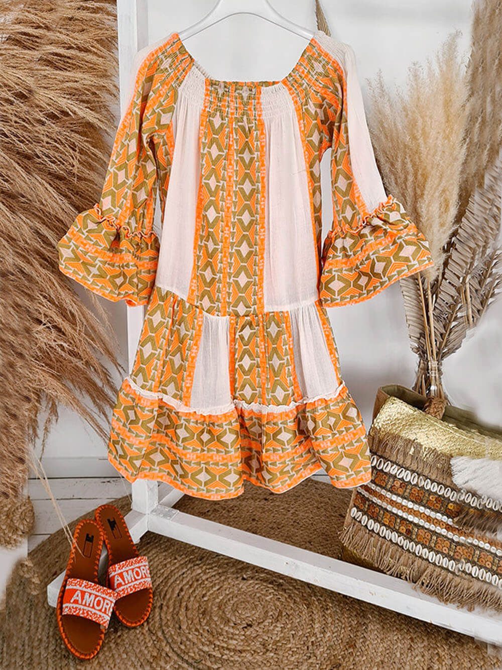 Joyce | Boho-Off-Shoulder-Minikleid