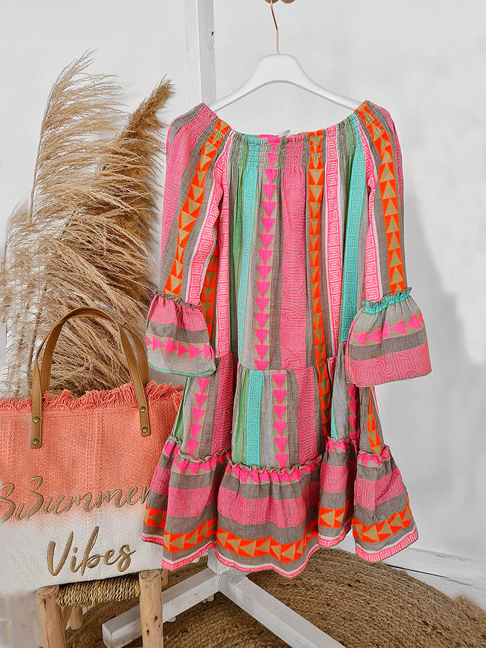 Joyce | Boho-Off-Shoulder-Minikleid