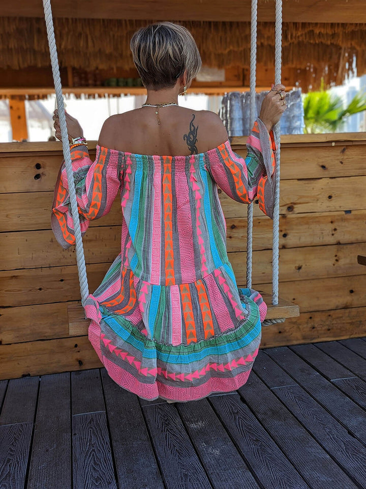 Joyce | Boho-Off-Shoulder-Minikleid