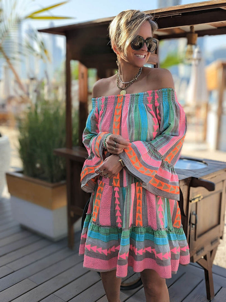 Joyce | Boho-Off-Shoulder-Minikleid