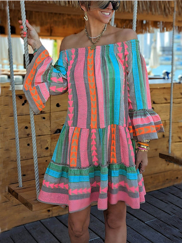Joyce | Boho-Off-Shoulder-Minikleid