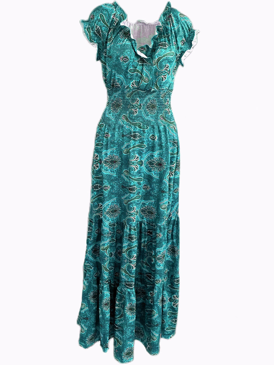 Ivy | Langes Kleid mit böhmischem V-Ausschnitt