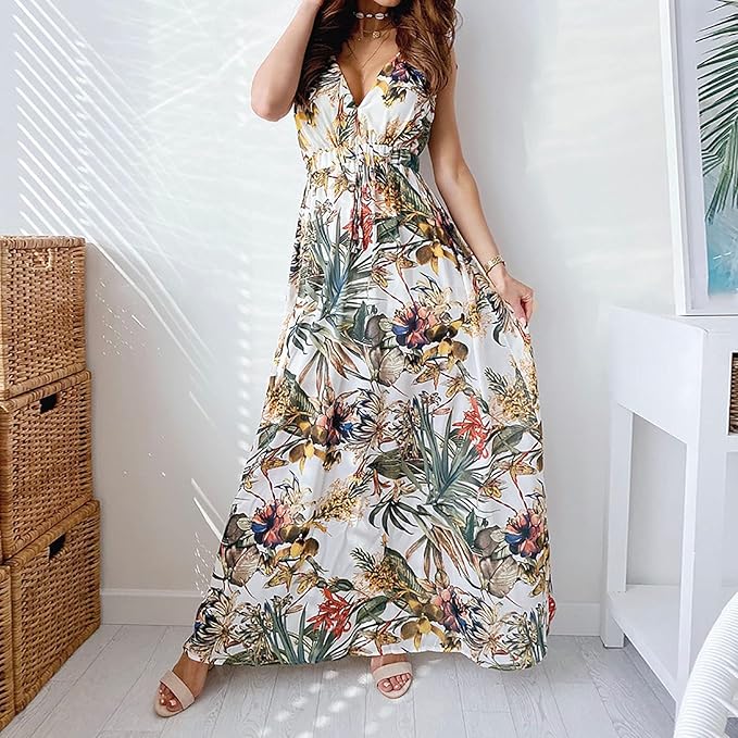 Venice | Bedrucktes Maxikleid mit Blumenmuster für den Sommer
