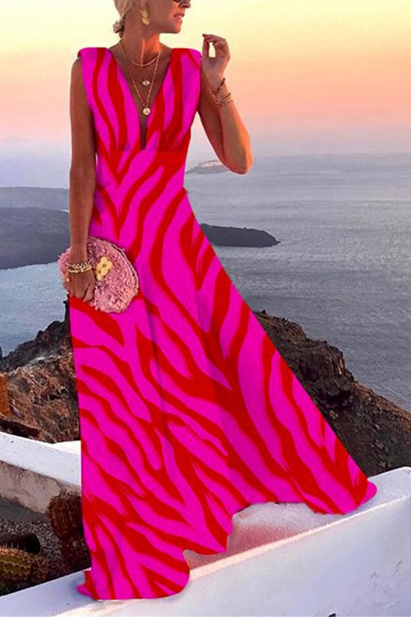 Elise | Maxi-Party-Kleid mit V-Ausschnitt
