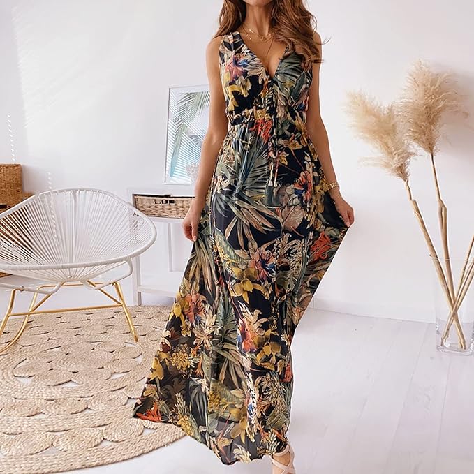 Venice | Bedrucktes Maxikleid mit Blumenmuster für den Sommer