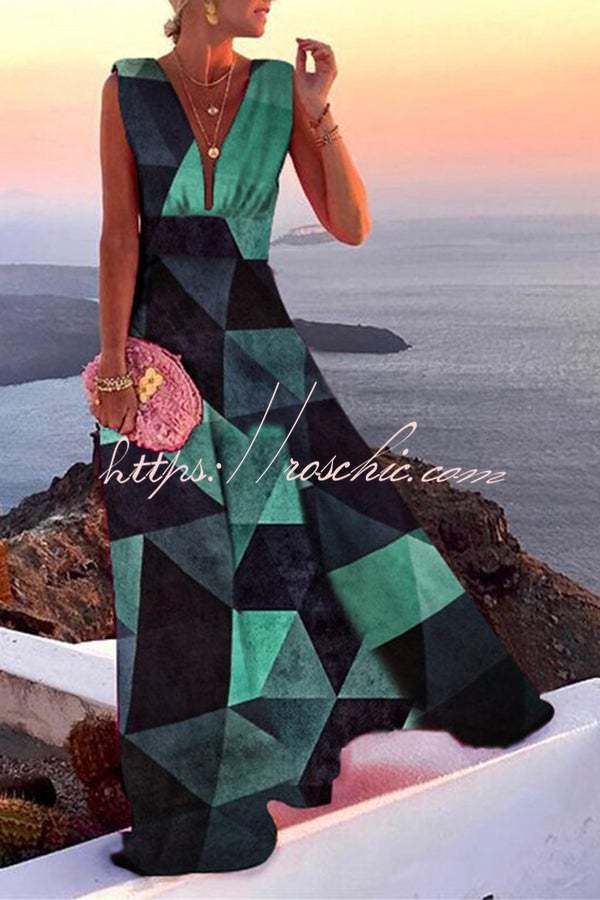 Elise | Maxi-Party-Kleid mit V-Ausschnitt