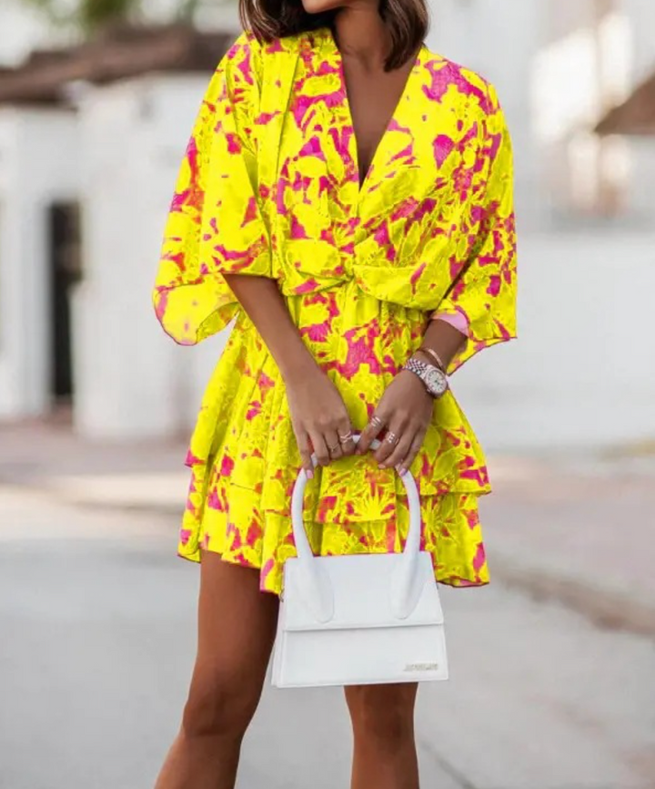 Valeria | DressBoho-Blumen-Minikleid