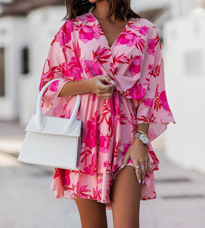 Valeria | DressBoho-Blumen-Minikleid