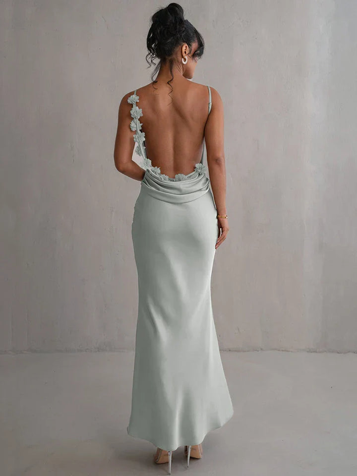 Pauline | Elegantes, verführerisches rückenfreies Maxikleid