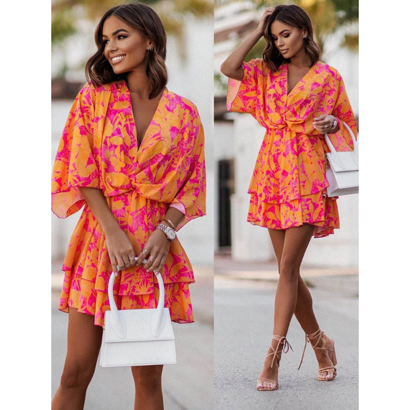 Valeria | DressBoho-Blumen-Minikleid