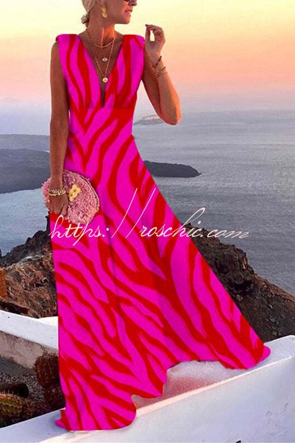 Elise | Maxi-Party-Kleid mit V-Ausschnitt