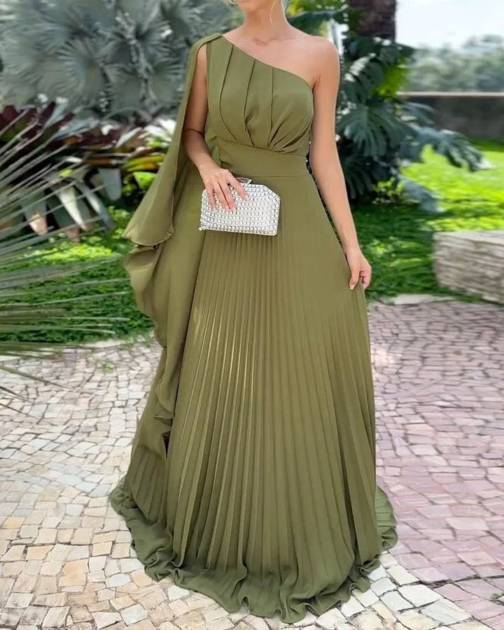 Araluen | Plissiertes One-Shoulder-Kleid