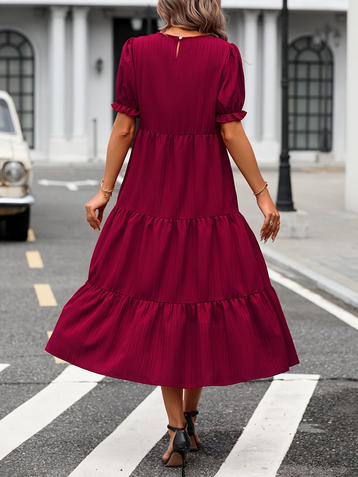 Esme | Kleid mit Leopardenmuster und Puffärmeln