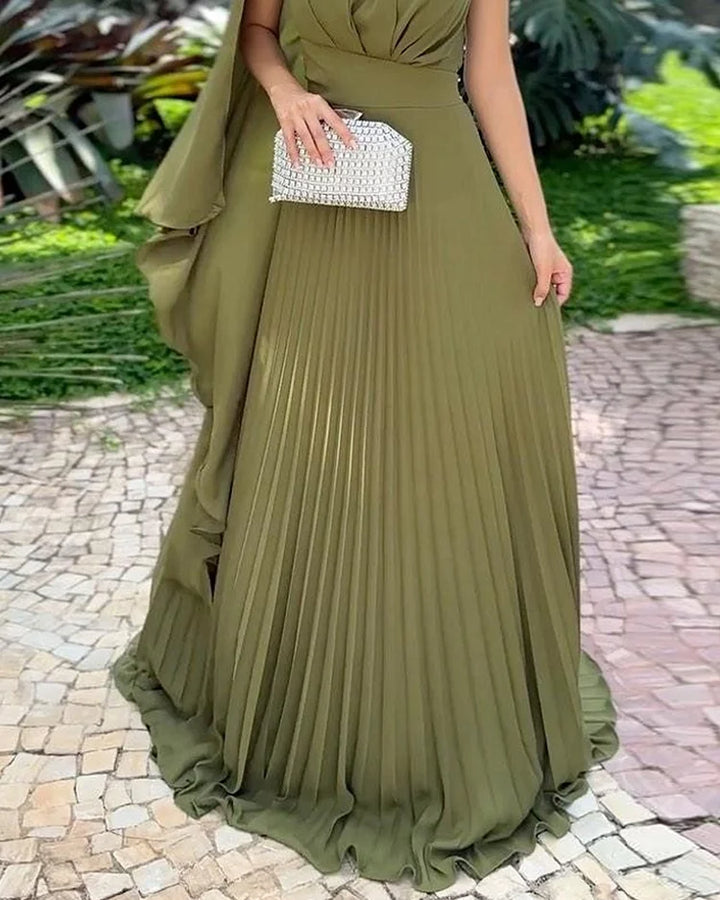 Araluen | Plissiertes One-Shoulder-Kleid